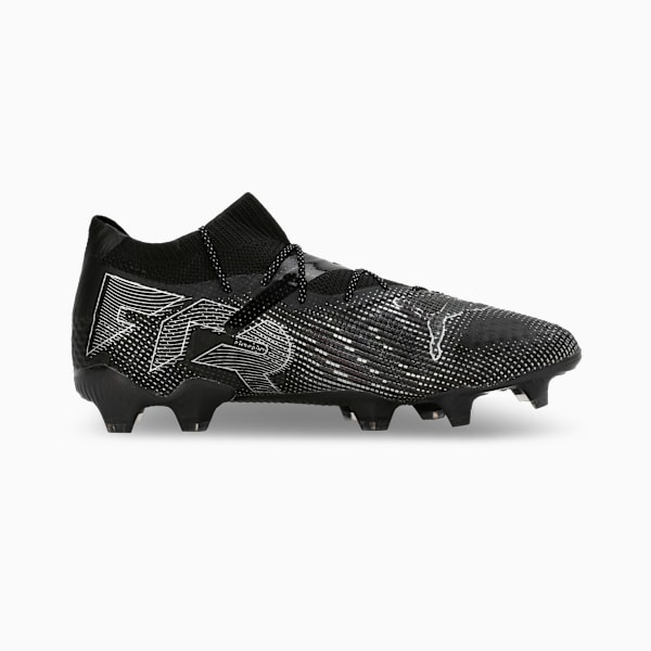 FUTURE 7 ULTIMATE FG/AG Unisex Football Boots, PUMA Black-Puma Silver, extralarge-IND