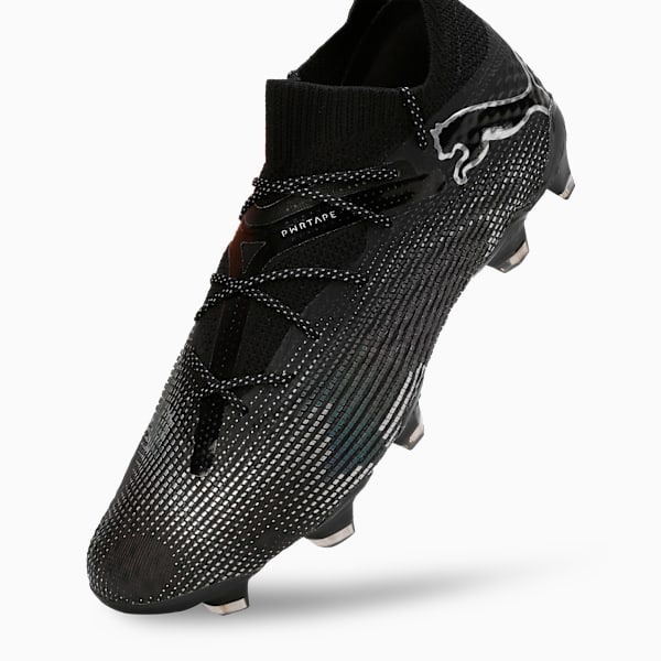 FUTURE 7 ULTIMATE FG/AG Unisex Football Boots, PUMA Black-Puma Silver, extralarge-IND