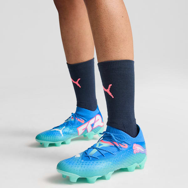 Tacos de fútbol FUTURE 7 ULTIMATE FG/AG para mujer, Bluemazing-PUMA White-Electric Peppermint, extralarge