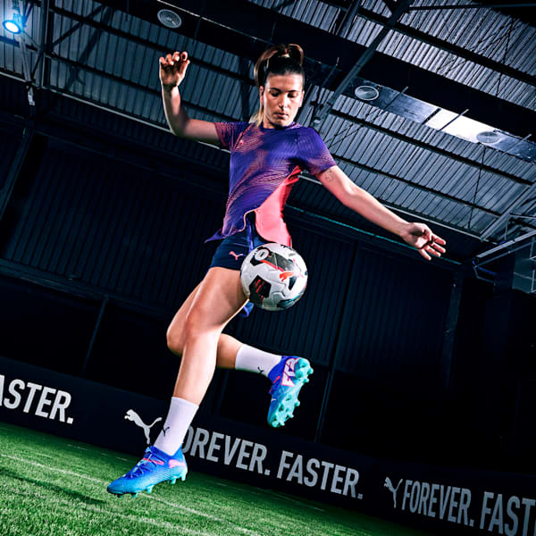 Tacos de fútbol FUTURE 7 ULTIMATE FG/AG para mujer, Bluemazing-PUMA White-Electric Peppermint, extralarge