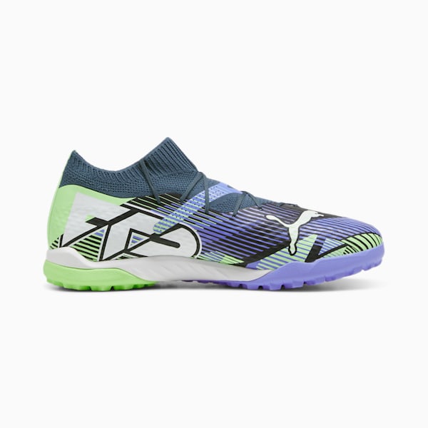 FUTURE 7 PRO CAGE Men's Turf Training Soccer Cleats, Gray Skies-PUMA White-Fizzy Apple, extralarge