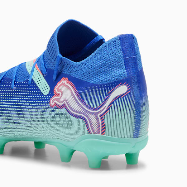 Tacos de fútbol FUTURE 7 PLAY FG/AG, Bluemazing-PUMA White-Electric Peppermint, extralarge
