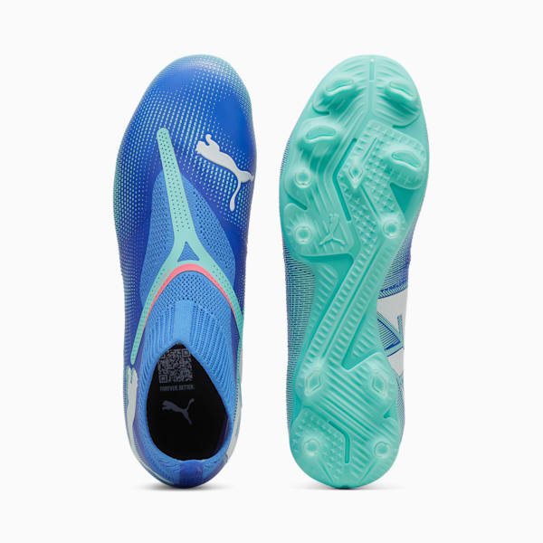 FUTURE 7 MATCH FG/AG Laceless Unisex Football Boots, Bluemazing-PUMA White-Electric Peppermint, extralarge-IND