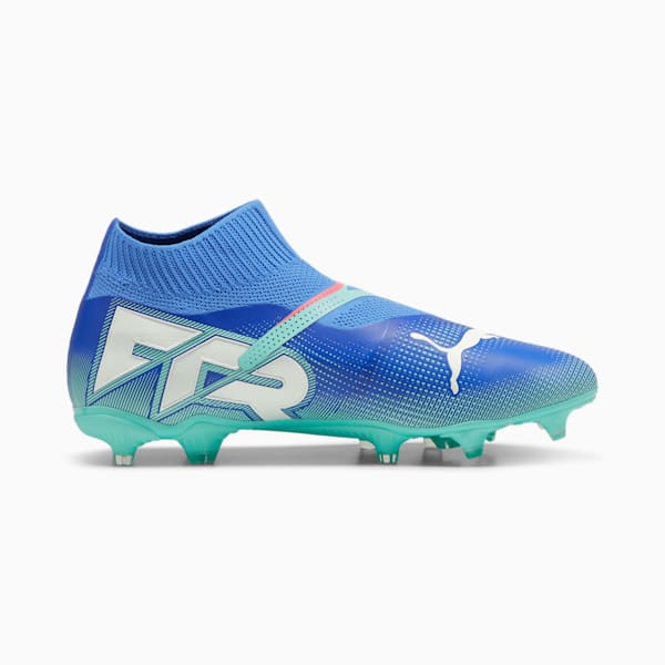 FUTURE 7 MATCH FG/AG Laceless Unisex Football Boots, Bluemazing-PUMA White-Electric Peppermint, extralarge-IND
