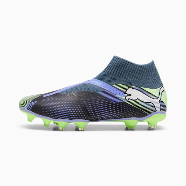 FUTURE 7 MATCH FG/AG Laceless Football Boots, Gray Skies-PUMA White-Fizzy Apple, extralarge-IND