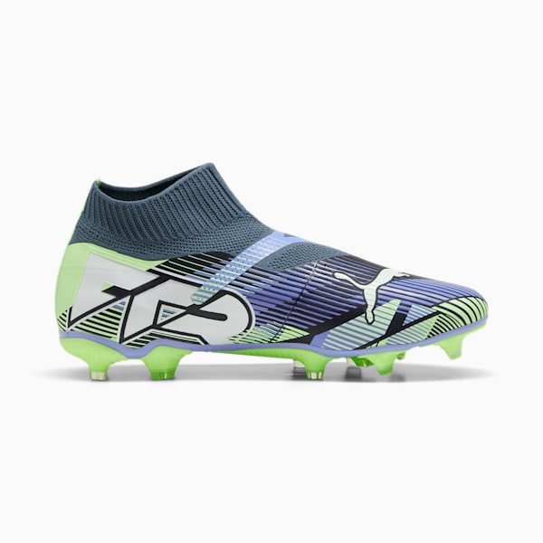 FUTURE 7 MATCH FG/AG Laceless Football Boots, Gray Skies-PUMA White-Fizzy Apple, extralarge-IND