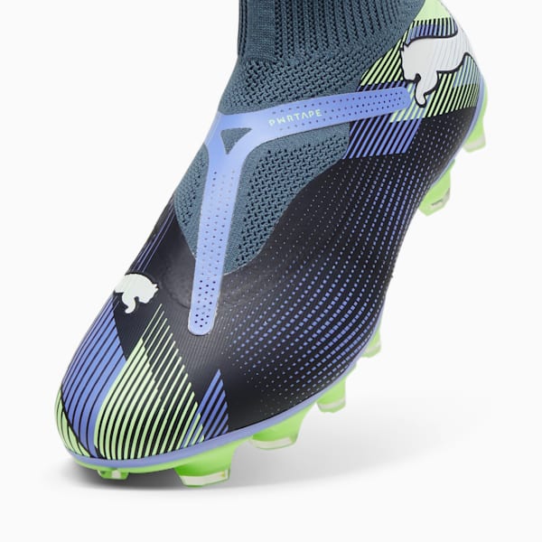 FUTURE 7 MATCH FG/AG Laceless Football Boots, Gray Skies-PUMA White-Fizzy Apple, extralarge-IND
