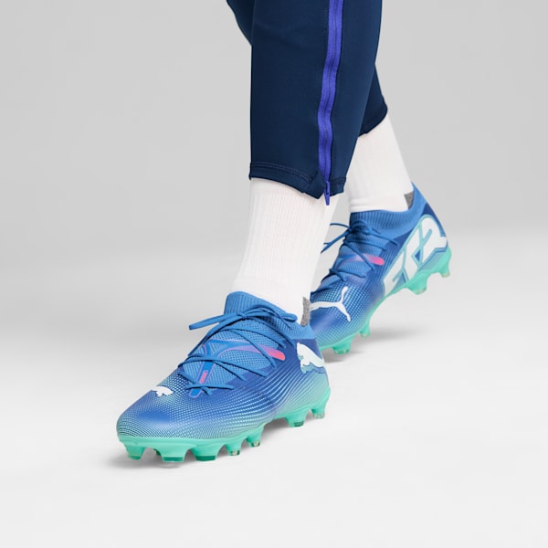 FUTURE 7 MATCH FG/AG Football Boots, Bluemazing-PUMA White-Electric Peppermint, extralarge-IND