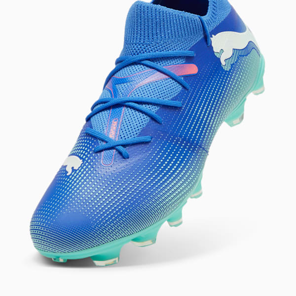 FUTURE 7 MATCH FG/AG Football Boots, Bluemazing-PUMA White-Electric Peppermint, extralarge-IND