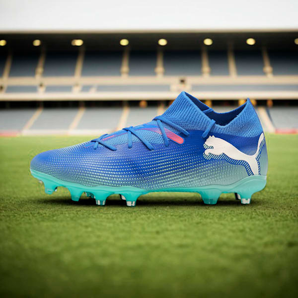 FUTURE 7 MATCH FG/AG Women's Football Boots, Bluemazing-PUMA White-Electric Peppermint, extralarge-IND