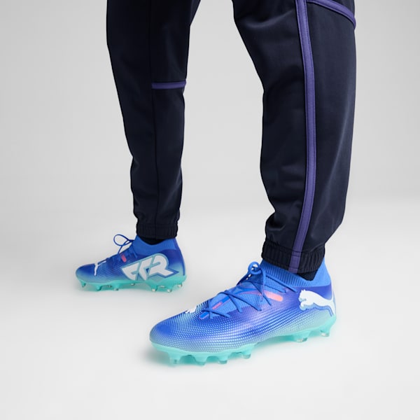 FUTURE 7 MATCH FG/AG Women's Football Boots, Bluemazing-PUMA White-Electric Peppermint, extralarge-IND