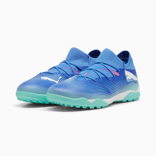 FUTURE 7 MATCH TT Unisex Football Boots, Bluemazing-PUMA White-Electric Peppermint, extralarge-IND