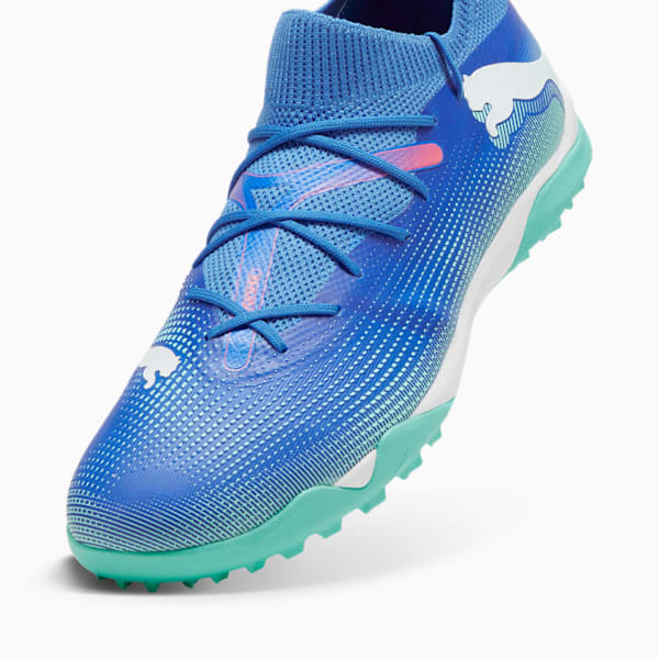 FUTURE 7 MATCH TT Unisex Football Boots, Bluemazing-PUMA White-Electric Peppermint, extralarge-IND