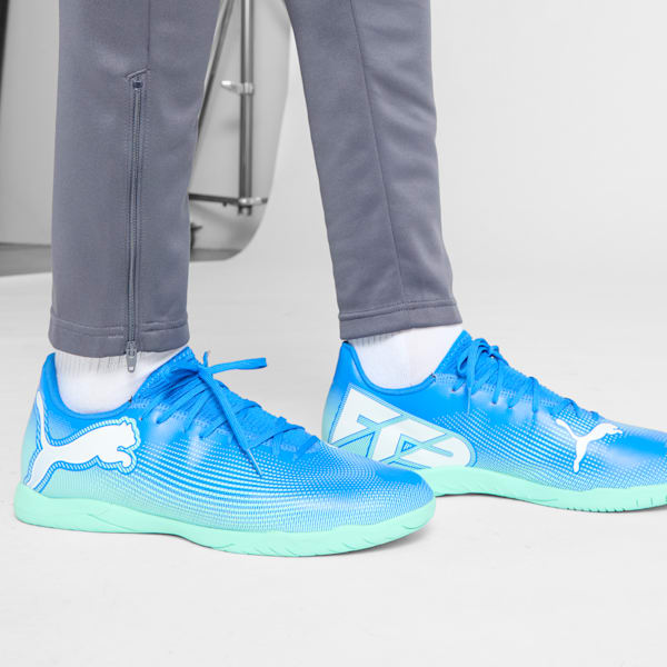 Tacos de fútbol FUTURE 7 PLAY IT, Hyperlink Blue-Mint-PUMA White, extralarge