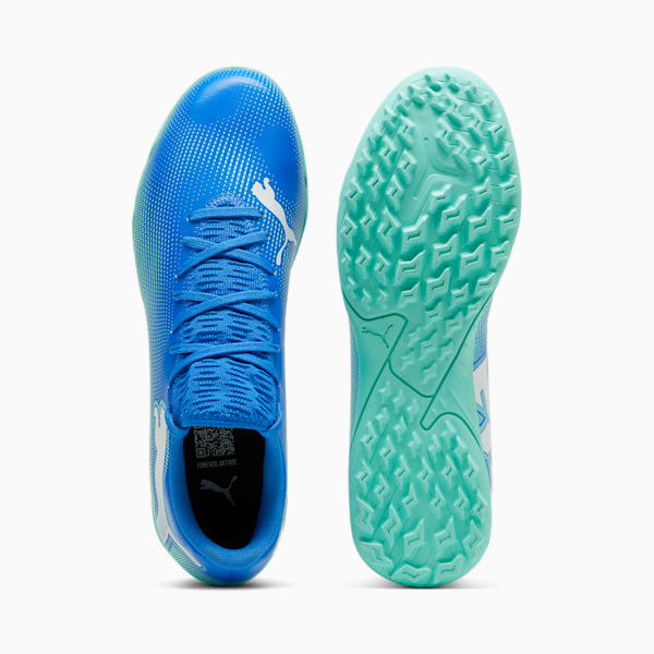 Tacos de fútbol FUTURE 7 PLAY TT, Hyperlink Blue-Mint-PUMA White, extralarge