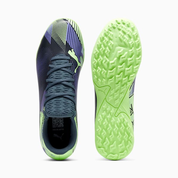 FUTURE 7 PLAY Turf Training Men's Soccer Cleats, Gray Skies-Elektro Purple-Fizzy Apple-PUMA White, extralarge