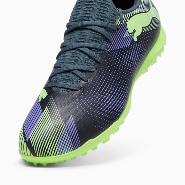 FUTURE 7 PLAY Turf Training Men's Soccer Cleats, Gray Skies-Elektro Purple-Fizzy Apple-PUMA White, extralarge