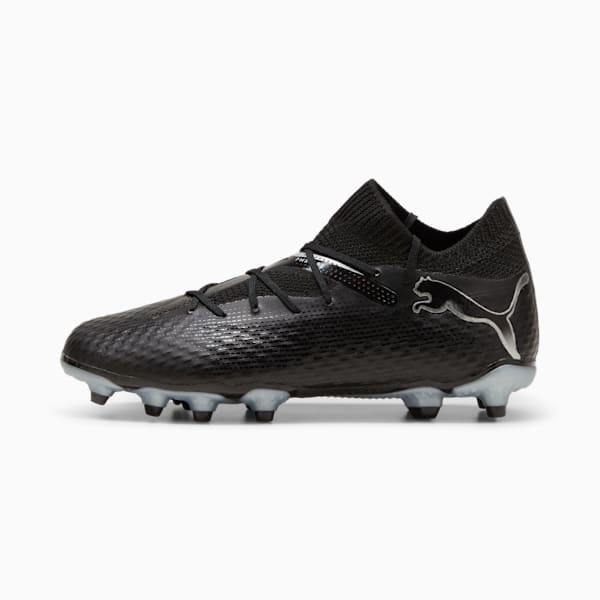FUTURE 7 PRO Firm Ground/Artificial Ground Kids' Soccer Cleats, PUMA Black-PUMA Silver, extralarge