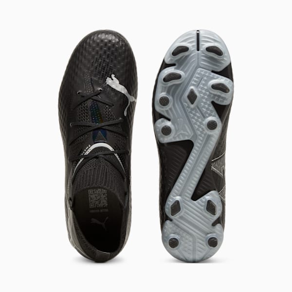 FUTURE 7 PRO Firm Ground/Artificial Ground Kids' Soccer Cleats, PUMA Black-PUMA Silver, extralarge