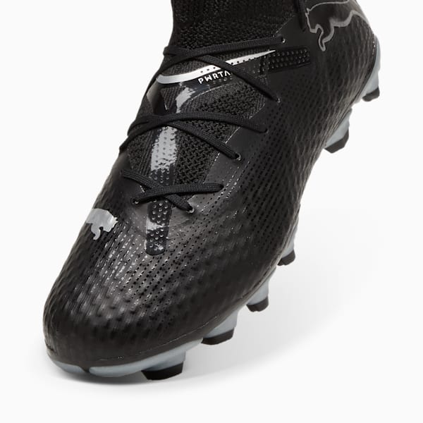 FUTURE 7 PRO Firm Ground/Artificial Ground Kids' Soccer Cleats, PUMA Black-PUMA Silver, extralarge