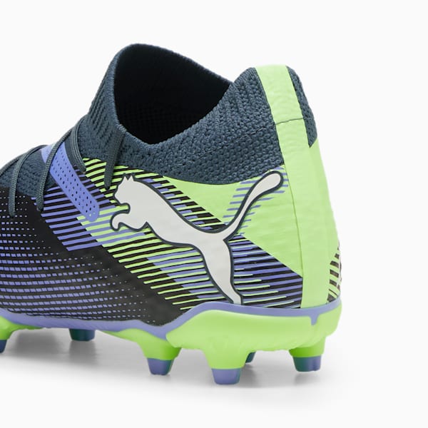 Tacos de fútbol juvenil FUTURE 7 PRO FG/AG, Gray Skies-PUMA White-Fizzy Apple, extralarge