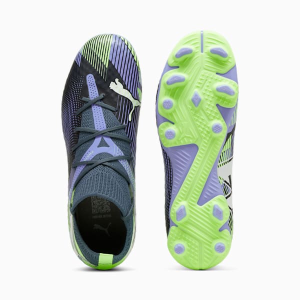 Tacos de fútbol juvenil FUTURE 7 PRO FG/AG, Gray Skies-PUMA White-Fizzy Apple, extralarge