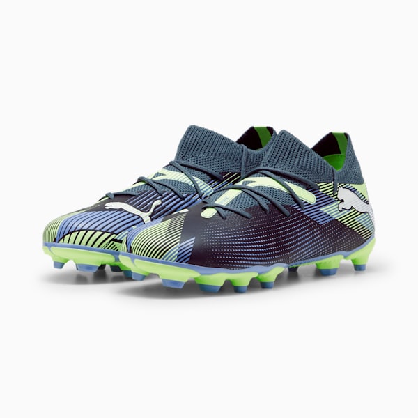 Tacos de fútbol FUTURE 7 MATCH FG/AG, Gray Skies-PUMA White-Fizzy Apple, extralarge