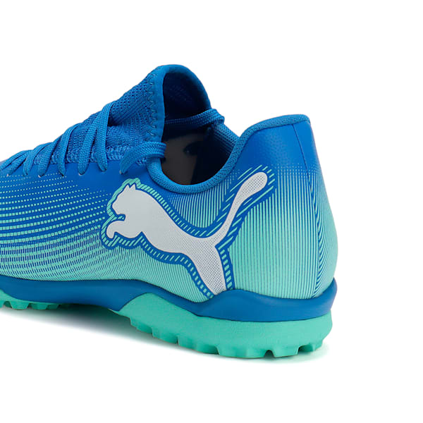 キッズ フューチャー 7 プレイ TT + ミッド サッカー トレーニングシューズ 20-24.5cm, Hyperlink Blue-Mint-PUMA White, extralarge-JPN