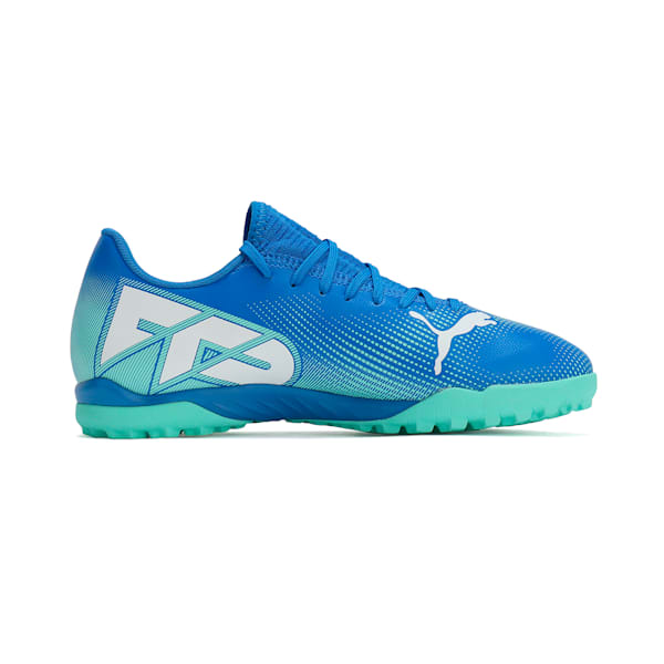 キッズ フューチャー 7 プレイ TT + ミッド サッカー トレーニングシューズ 20-24.5cm, Hyperlink Blue-Mint-PUMA White, extralarge-JPN