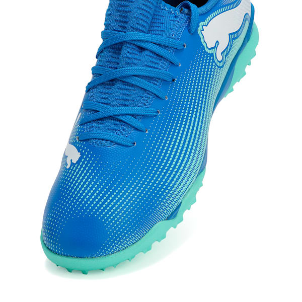 キッズ フューチャー 7 プレイ TT + ミッド サッカー トレーニングシューズ 20-24.5cm, Hyperlink Blue-Mint-PUMA White, extralarge-JPN