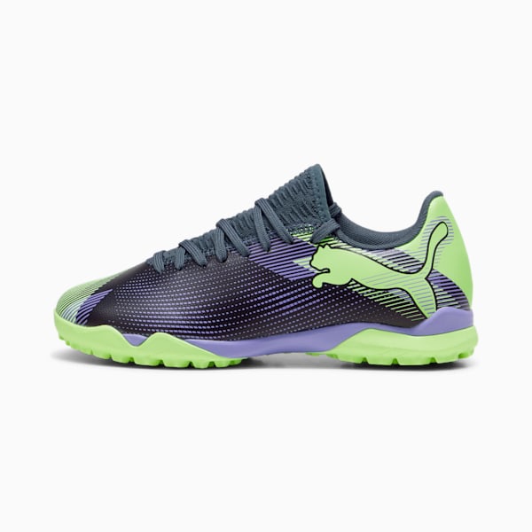 キッズ フューチャー 7 プレイ TT + ミッド サッカー トレーニングシューズ 20-24.5cm, Gray Skies-Elektro Purple-Fizzy Apple-PUMA White, extralarge-JPN