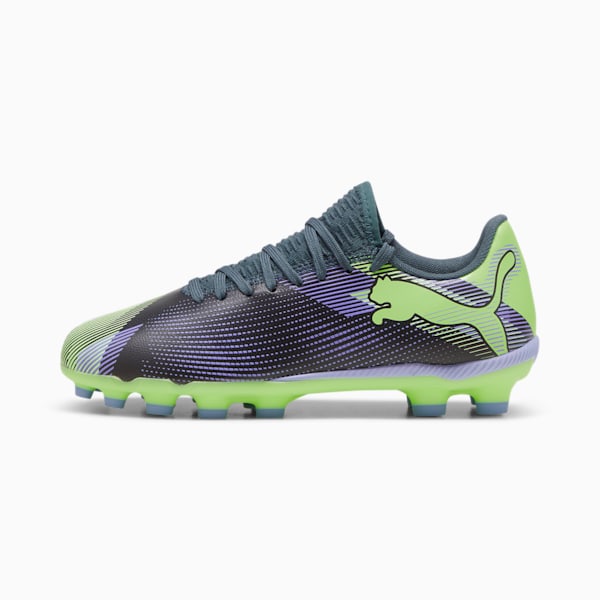 キッズ フューチャー 7 プレイ HG + ミッド サッカースパイク 20-24.5cm, Gray Skies-Elektro Purple-Fizzy Apple-PUMA White, extralarge-JPN