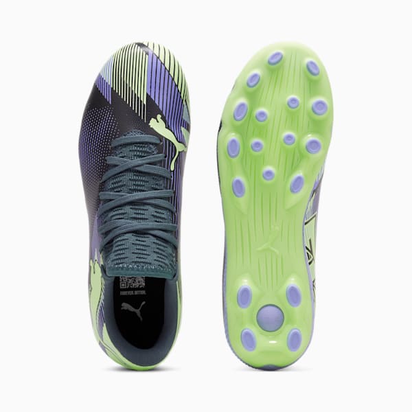 キッズ フューチャー 7 プレイ HG + ミッド サッカースパイク 20-24.5cm, Gray Skies-Elektro Purple-Fizzy Apple-PUMA White, extralarge-JPN