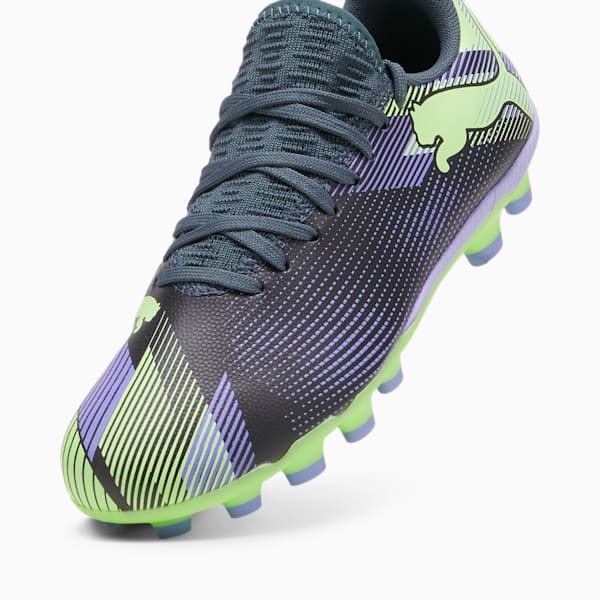 キッズ フューチャー 7 プレイ HG + ミッド サッカースパイク 20-24.5cm, Gray Skies-Elektro Purple-Fizzy Apple-PUMA White, extralarge-JPN