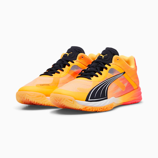 Accelerate NITRO™ SQD Court Shoes, Sun Stream-Sunset Glow-PUMA Black, extralarge