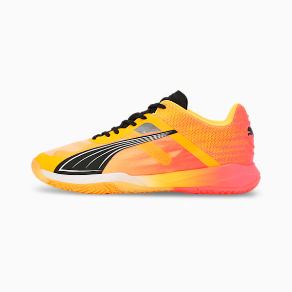 Accelerate NITRO™ SQD Indoor Court Shoes, Sun Stream-Sunset Glow-PUMA Black, extralarge-IND