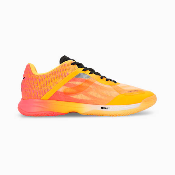 Accelerate NITRO™ SQD Indoor Court Shoes, Sun Stream-Sunset Glow-PUMA Black, extralarge-IND