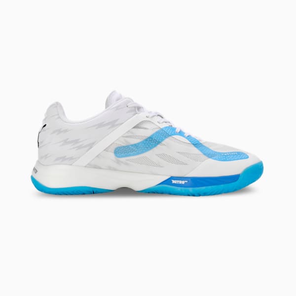 Accelerate NITRO™ SQD Indoor Court Shoes, PUMA White-Bluemazing-PUMA Black, extralarge-IND