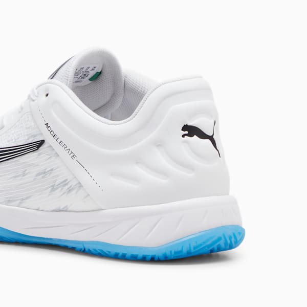 Tenis de interior Accelerate Turbo para hombre, PUMA White-Bluemazing, extralarge