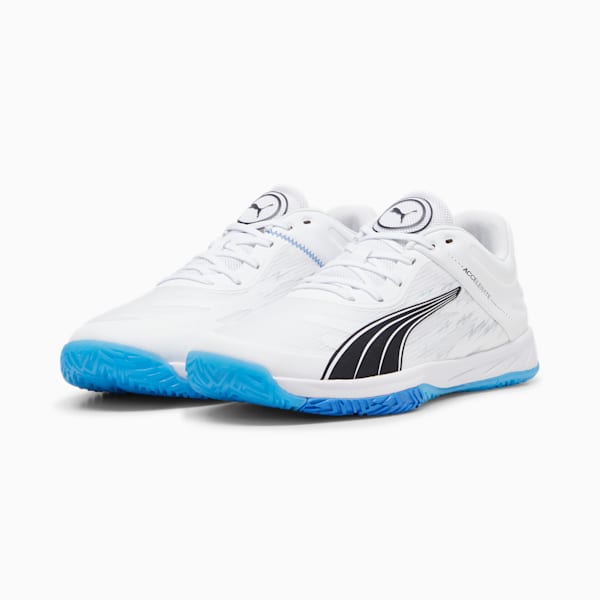 Accelerate Turbo Men's Indoor Shoes, PUMA White-Bluemazing, extralarge
