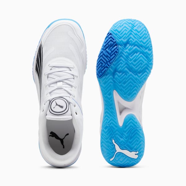 Accelerate Turbo Men's Indoor Shoes, PUMA White-Bluemazing, extralarge