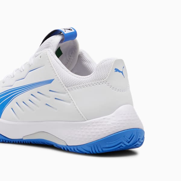 Accelerate Kids' Court Shoes, PUMA White-Bluemazing, extralarge