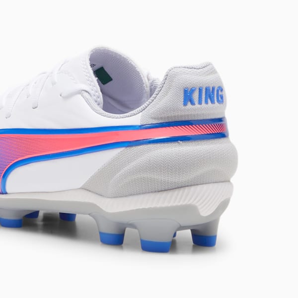 キッズ キング マッチ HG+ミッド サッカースパイク 20-24.5cm, PUMA White-Bluemazing-Flat Light Gray, extralarge-JPN