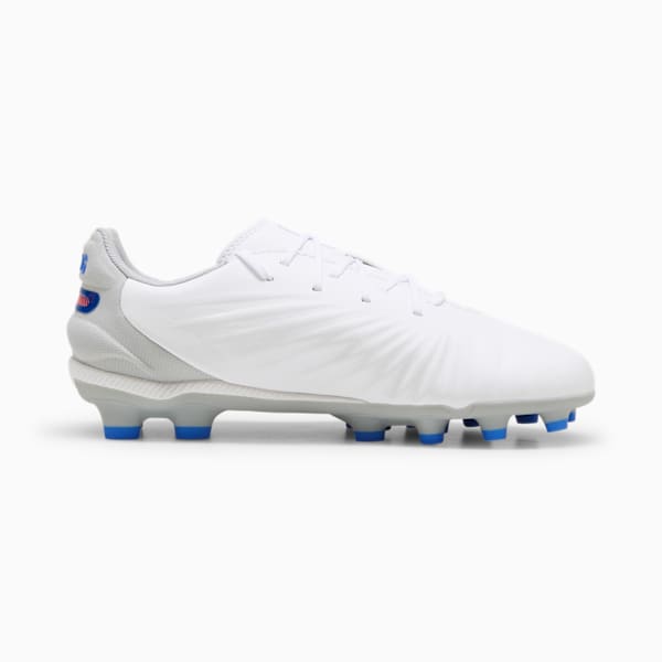 キッズ キング マッチ HG+ミッド サッカースパイク 20-24.5cm, PUMA White-Bluemazing-Flat Light Gray, extralarge-JPN