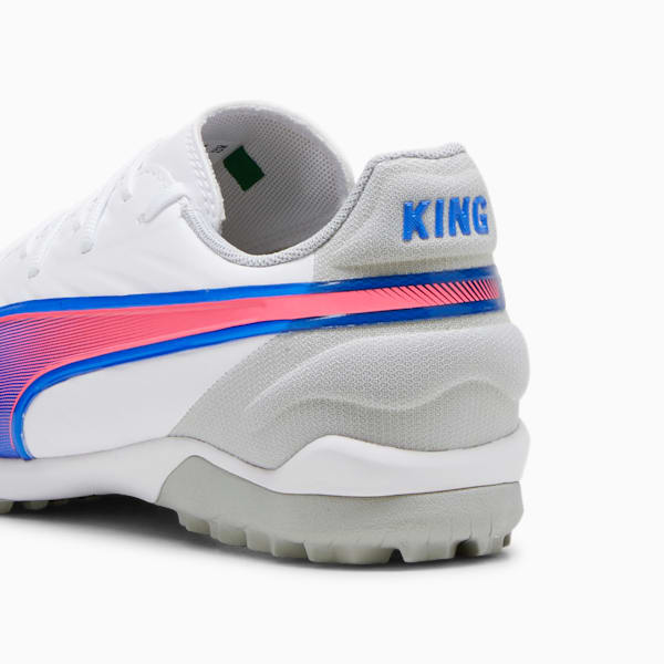 キッズ キング マッチ TT+ミッド サッカー トレーニングシューズ 20-24.5cm, PUMA White-Bluemazing-Flat Light Gray, extralarge-JPN