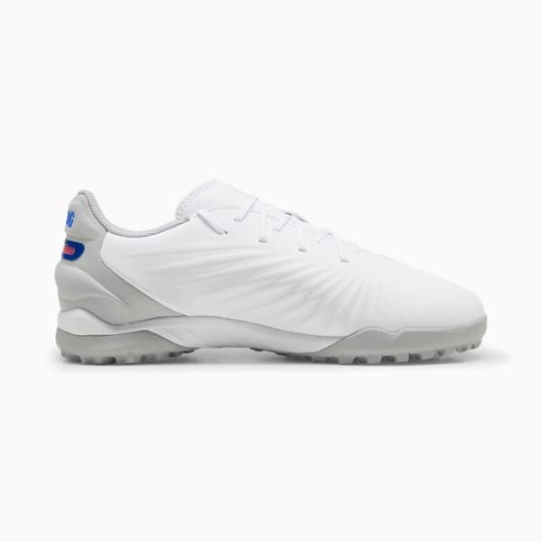キッズ キング マッチ TT+ミッド サッカー トレーニングシューズ 20-24.5cm, PUMA White-Bluemazing-Flat Light Gray, extralarge-JPN