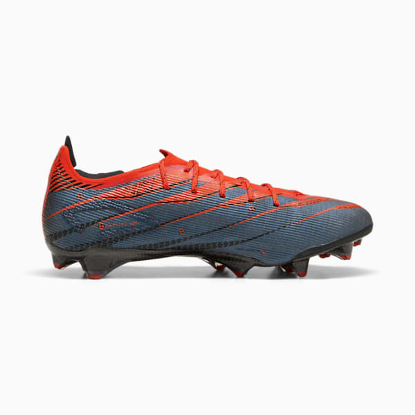 ULTRA 5 CARBON SPEED Firm Ground Men's Soccer Cleats, PUMA Black-PUMA White-Fiery Coral, extralarge