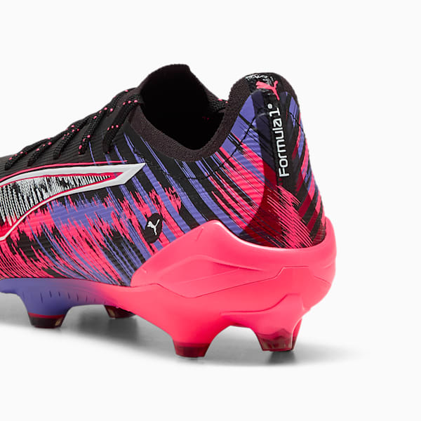 Botas de fútbol ULTRA 5 ULTIMATE F1® FG, PUMA Black-PUMA White-Sunset Glow-Dark Amethyst, extralarge