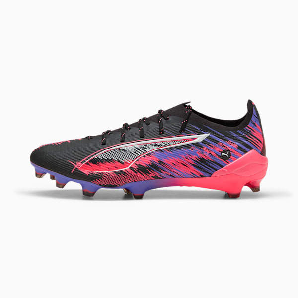 Botas de fútbol ULTRA 5 ULTIMATE F1® FG, PUMA Black-PUMA White-Sunset Glow-Dark Amethyst, extralarge
