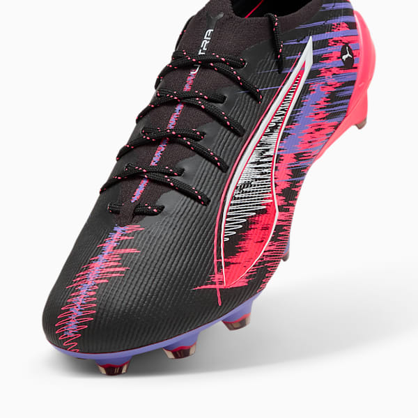Botas de fútbol ULTRA 5 ULTIMATE F1® FG, PUMA Black-PUMA White-Sunset Glow-Dark Amethyst, extralarge